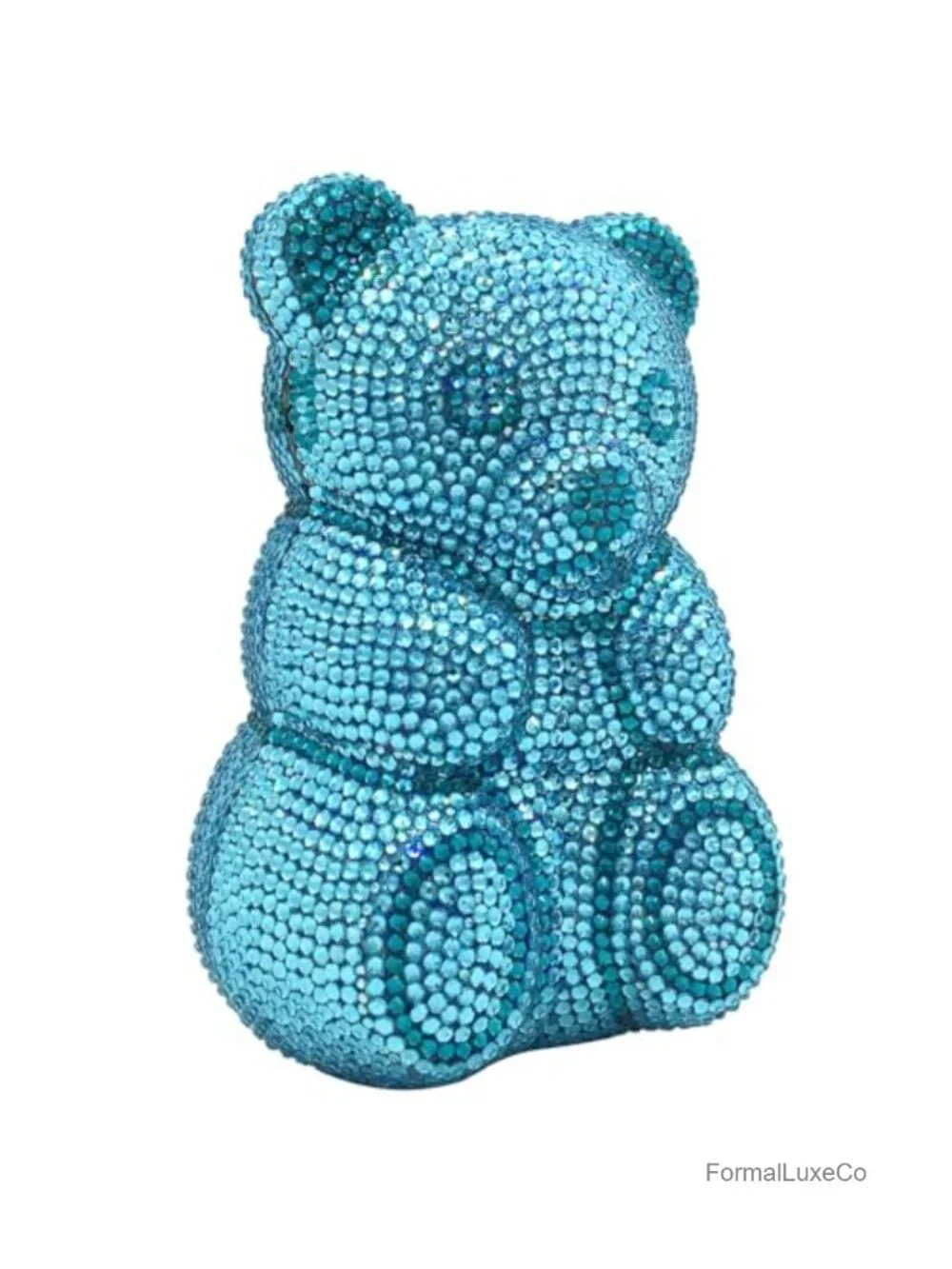 Mini Bear Rhinestone Clutch Purse Evening Party Hardcase Animal Handbag